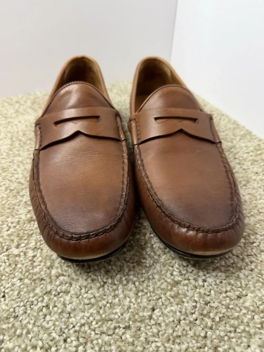 Allen Edmonds Super Sport Leather Penny Loafer Mens 9.5 Dark Chili Leather